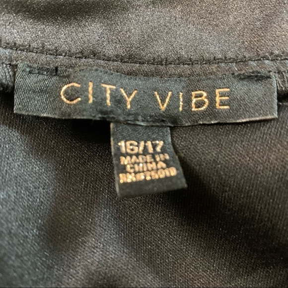 City Vibe New Without Tags Satin Flare Mini Skirt Size 16/17 Color Black - Picture 4 of 8